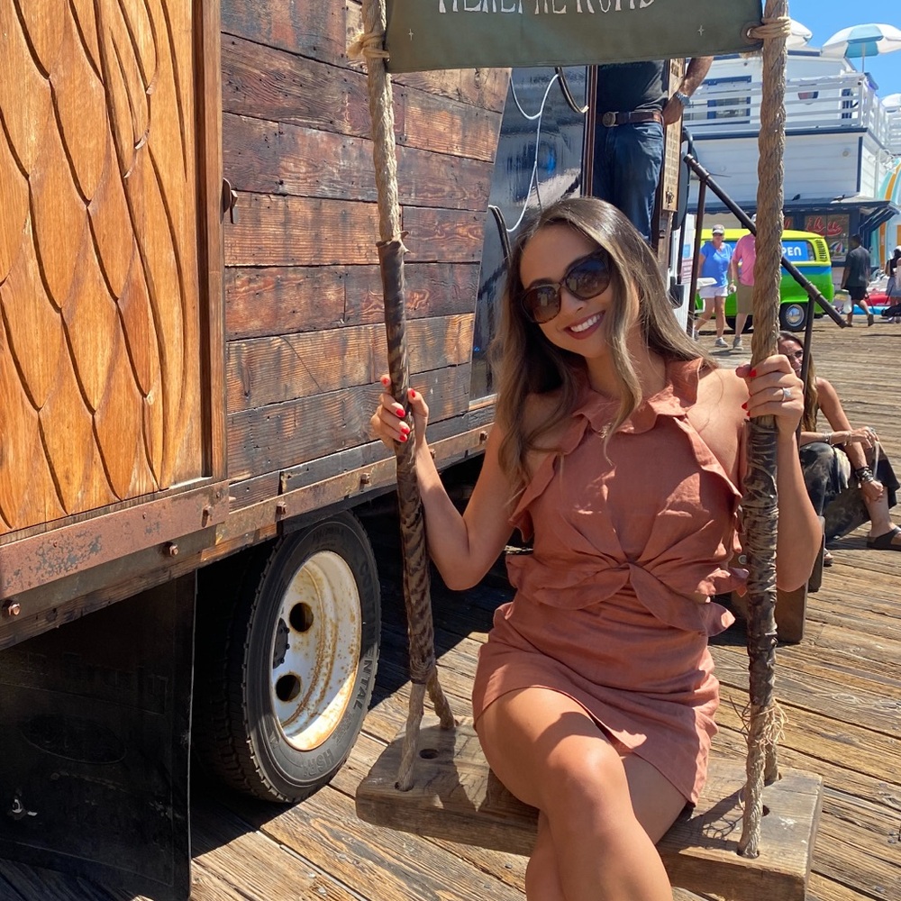 Chic Backless Rust Dress